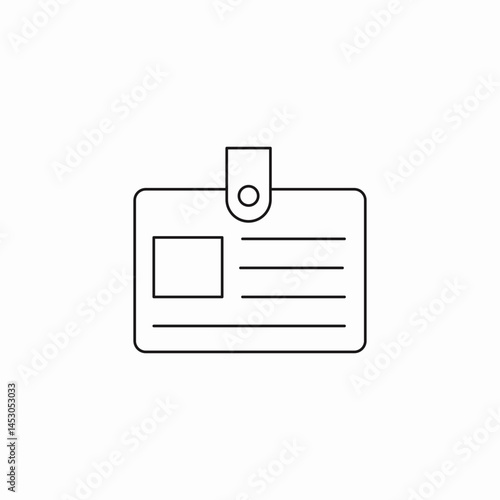 id card icon sign vector