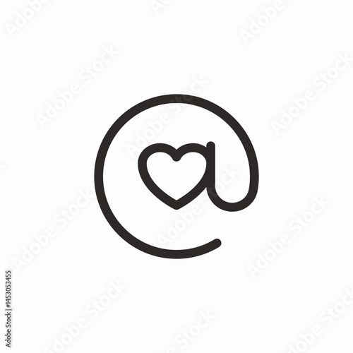love mail icon sign vector