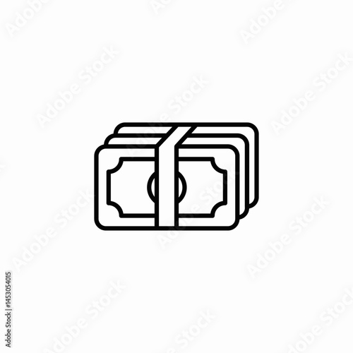 money stack icon sign vector