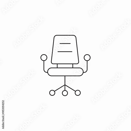 office chair icon sign vector