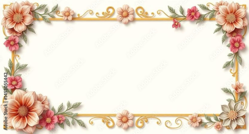 Fototapeta premium frame of flowers
