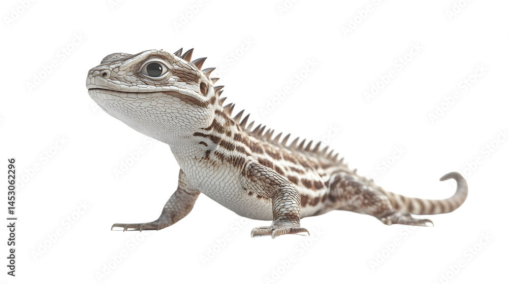 Fototapeta premium A detailed reptile with intricate scales and a striking appearance perfect for nature enthusia