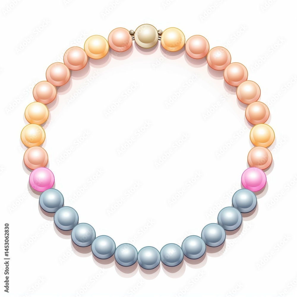 Obraz premium This exquisite pearl necklace features a sleek silver clasp, perfect for elevating any outfit with elegance and simplicity.