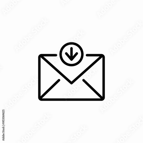 incoming mail icon sign vector