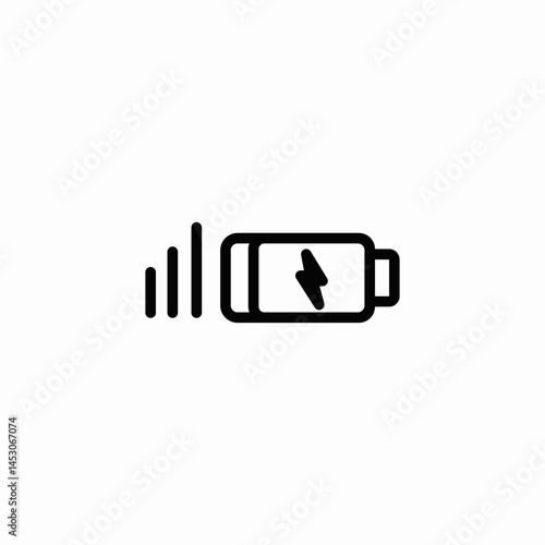 phone charging icon sign vector