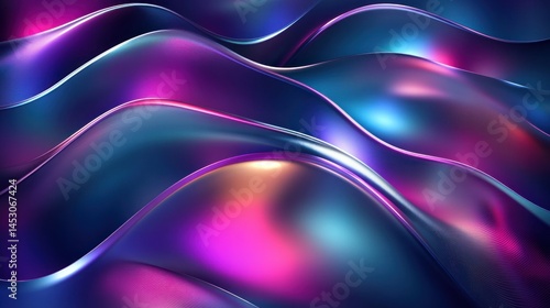 Abstract Waves of Color: A Digital Art Piece