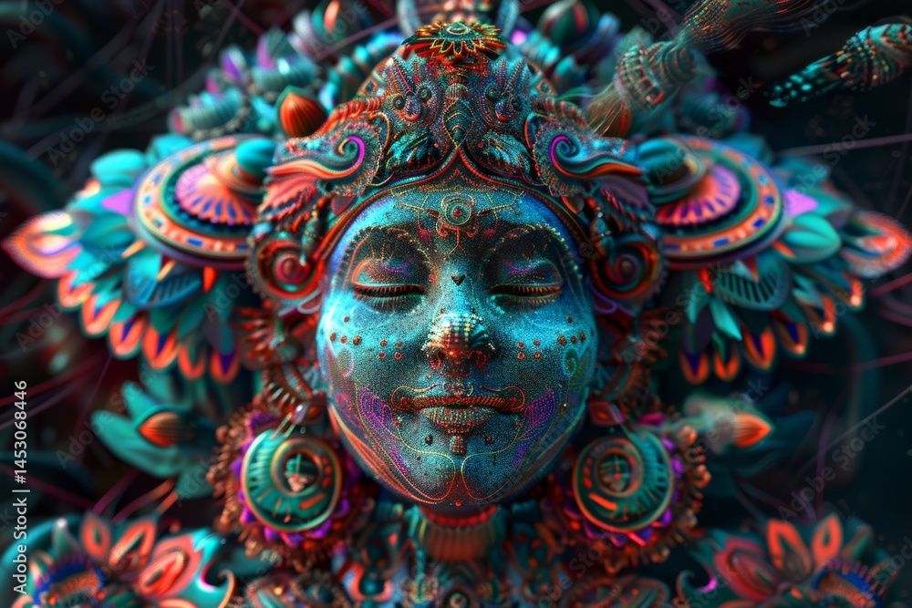 Fototapeta premium vibrant visuals showcases abstract and conceptual artworks, ranging from glowing surreal portraits to symbolic nature inspired compositions.
