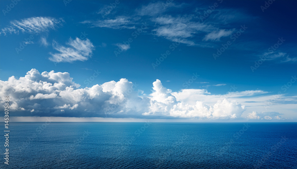 Obraz premium blue sky with clouds over the horizon