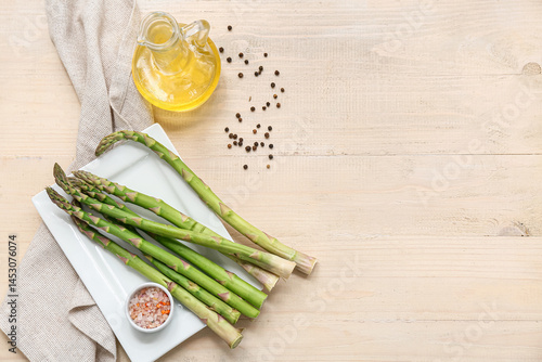 Fresh green asparagus spear...