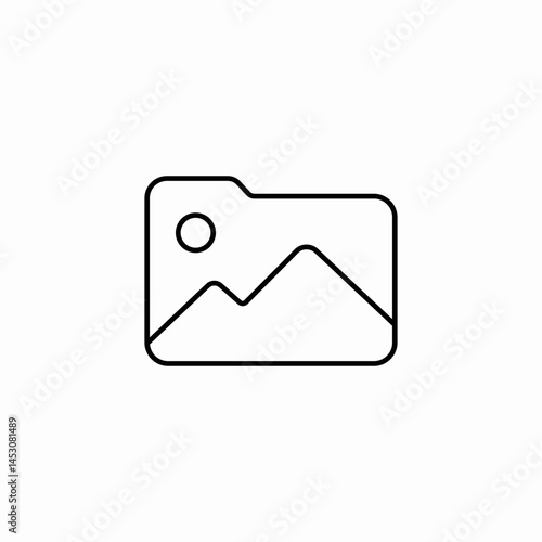gallery folder icon sign vector