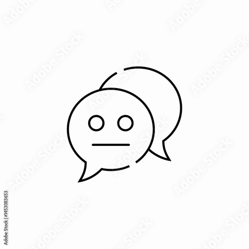 neutral comment icon sign vector