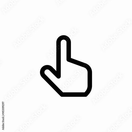 hand with index finger pointing icon sign vector
