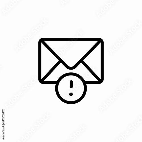 important message warning error or urgent email notification icon sign vector