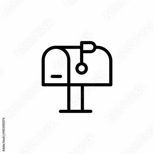 mailbox regular mail sending and receiving paper letters icon sign vector
