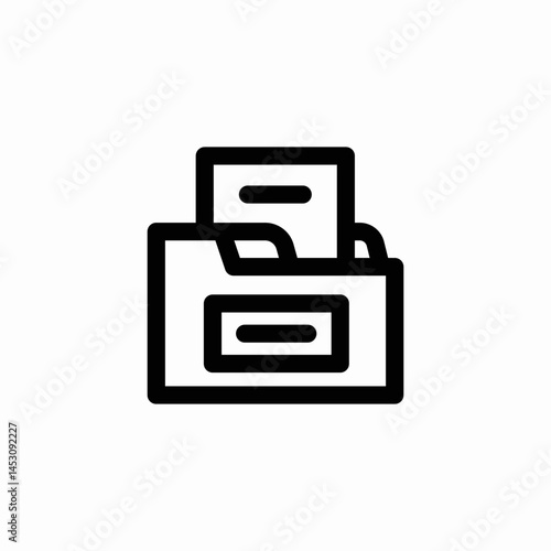 open folder with file inside documents files archives data storage icon sign vector