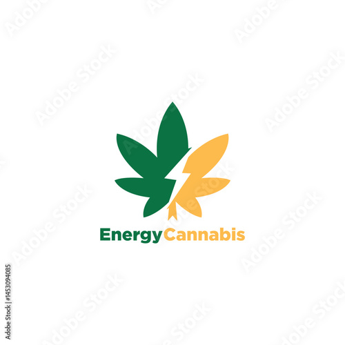 Energy Cannabis Logo Vector Simple