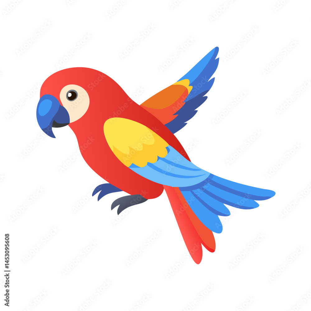 Obraz premium Parrot: The Colorful Birds of the Tropics