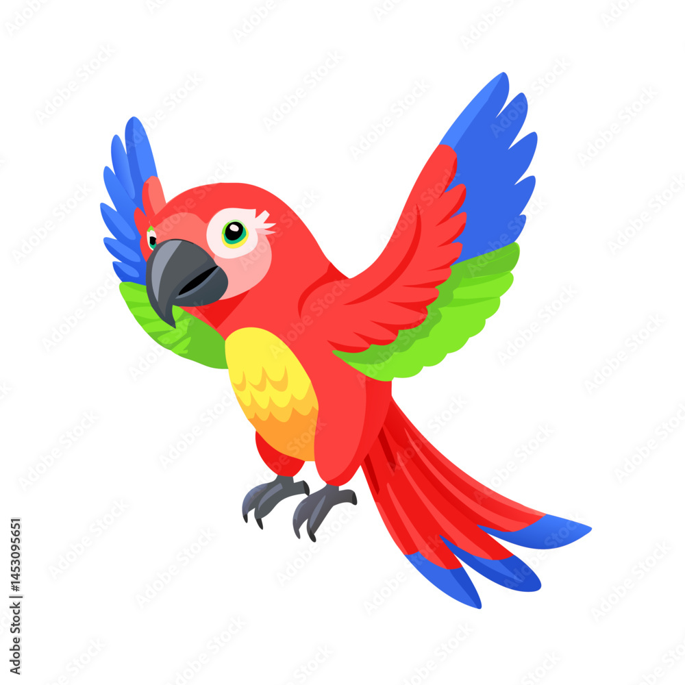 Obraz premium Parrot: The Colorful Birds of the Tropics