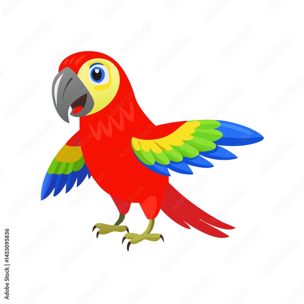 Fototapeta premium Parrot: The Colorful Birds of the Tropics