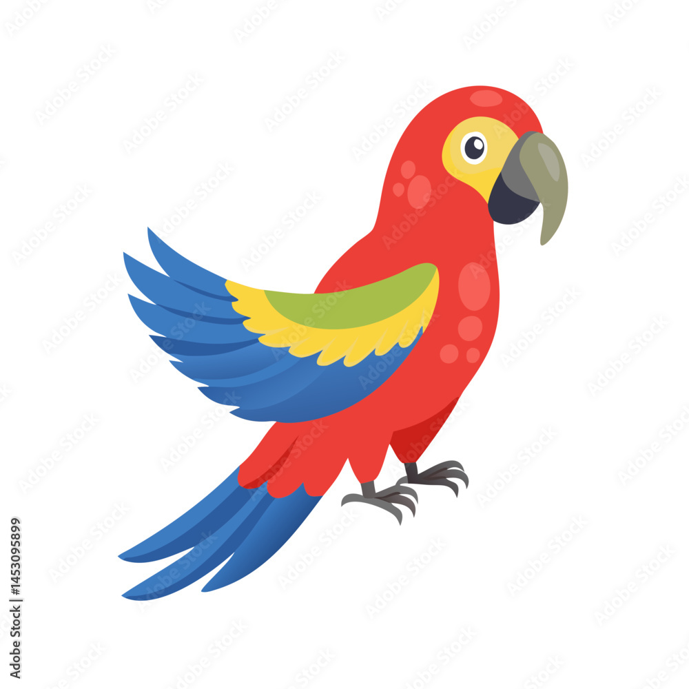 Obraz premium Parrot: The Colorful Birds of the Tropics