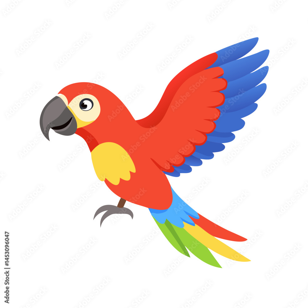 Obraz premium Parrot: The Colorful Birds of the Tropics