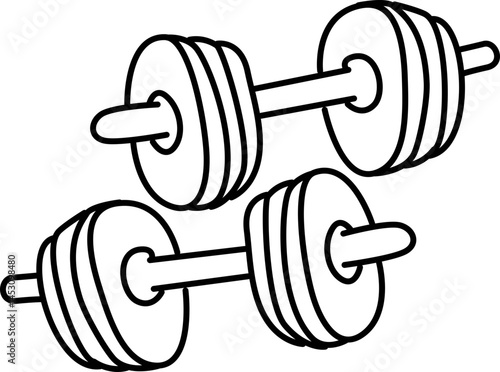Barbell Icon illustration.
