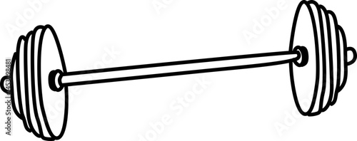 Barbell Icon illustration.