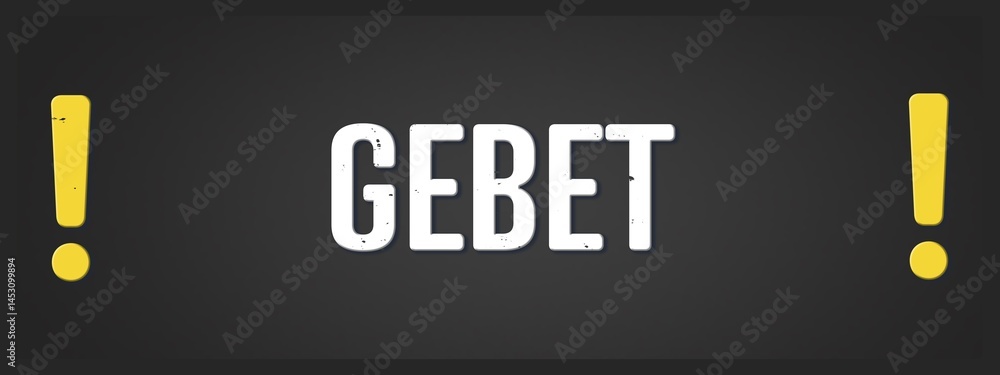 Fototapeta premium Gebet (prayer) - A blackboard illustration with white text.