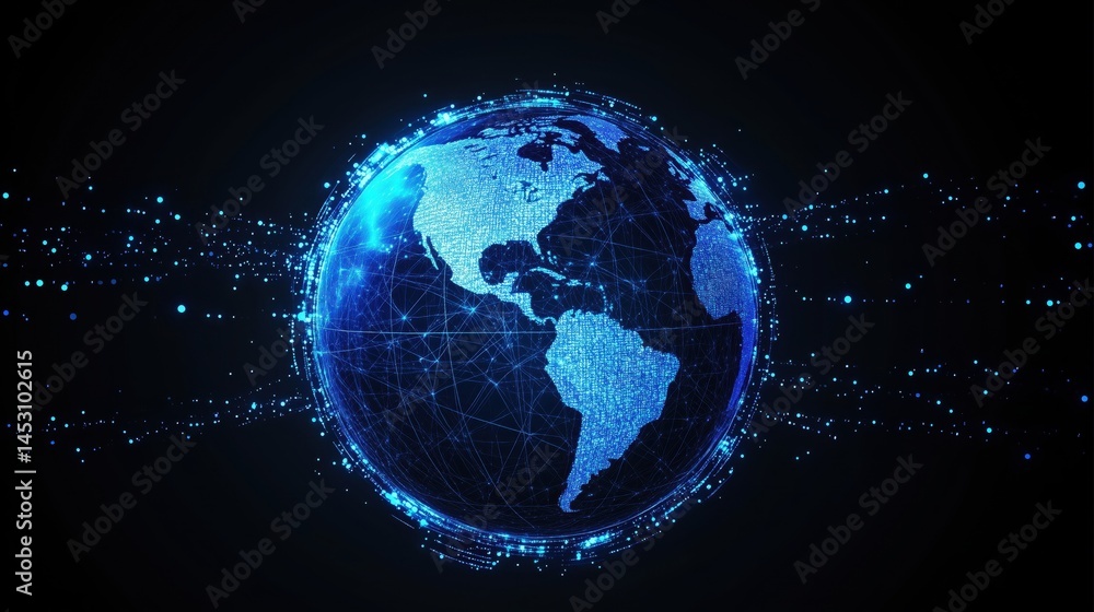 Fototapeta premium Global Network Connection