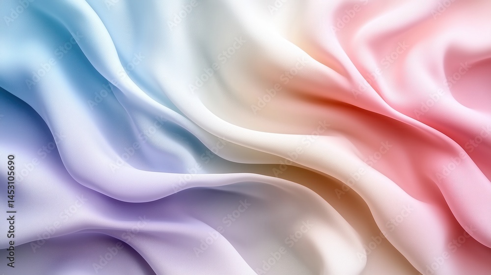 Pastel-colored fabric with soft folds Pastel-colored fabric with soft folds