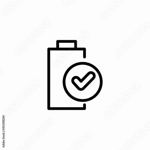 battery checked icon sign vector