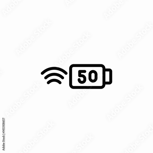 battery half laptop icon sign vector