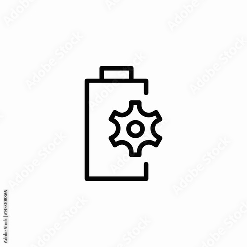 battery settings icon sign vector