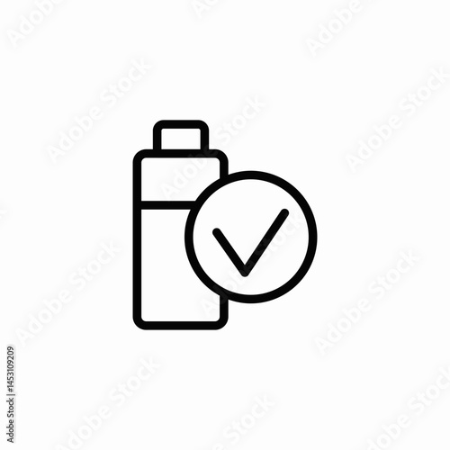check battery icon sign vector