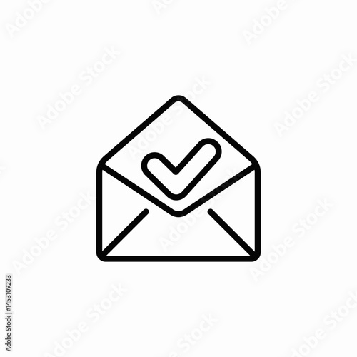 check mail icon sign vector