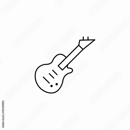 electric guitar icon sign vector