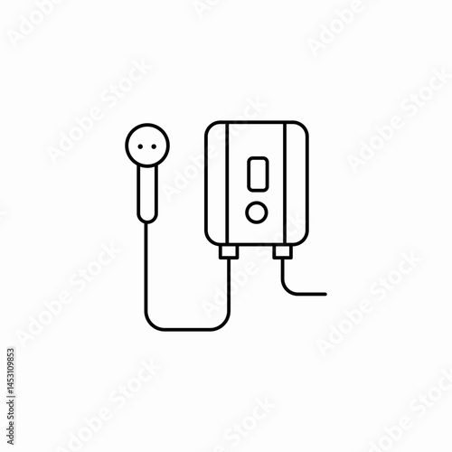 electric water heater icon sign vector