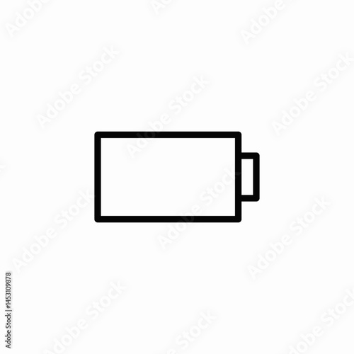 empty battery icon sign vector