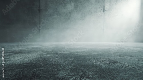 Obraz na płótnie A view from below of a solid concrete floor and walls, with an industrial texture. The image has a monochrome tone that conveys a sense of urban grittiness. w salonie