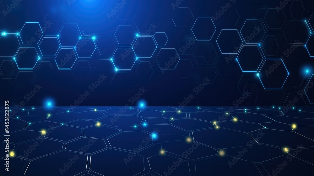 Fototapeta premium Abstract Hexagon Network Background