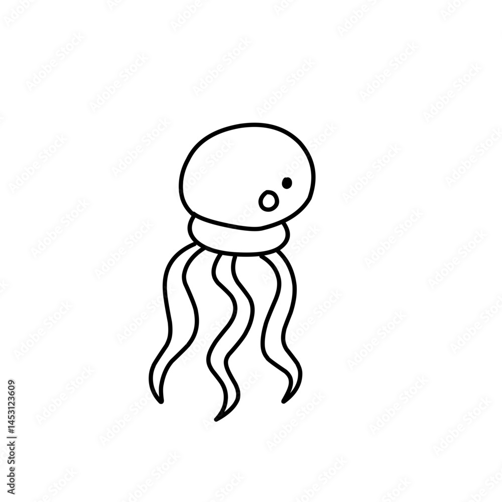 jellyfish doodle icon jellyfish doodle icon