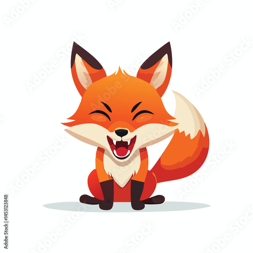 red fox cartoon Angry Red Fox Growling – Vector Character Illustration3