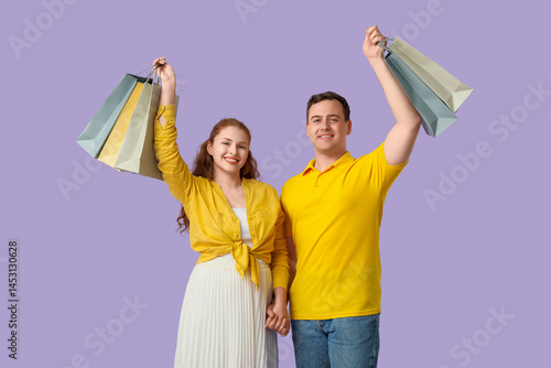 Beautiful young couple with...