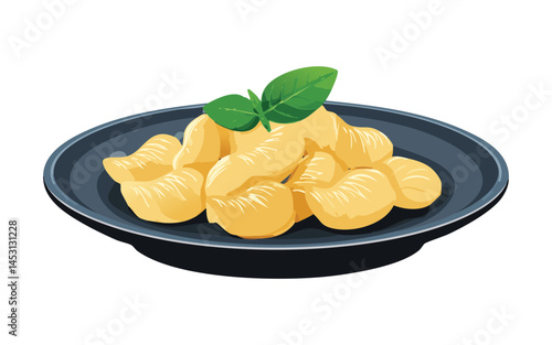 Gnocchi food - vector illustration