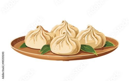 dumplings - vector illustration