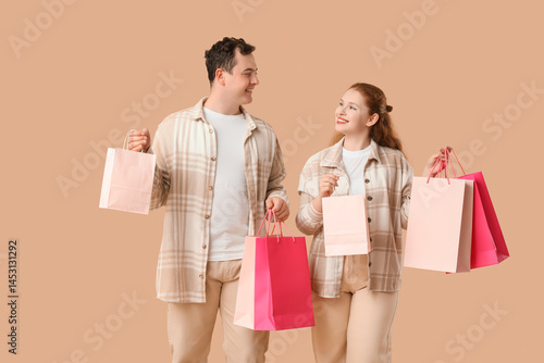 Beautiful young couple with...