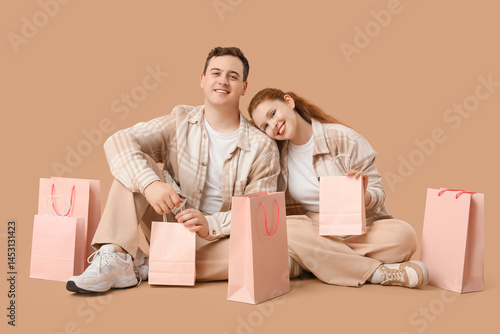 Beautiful young couple with...