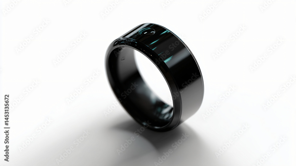 A sleek opprobrious chic ring with innovative features, designed with a modern aesthetic, isolated on a transparent background. A sleek opprobrious chic ring with innovative features, designed with a modern aesthetic, isolated on a transparent background.