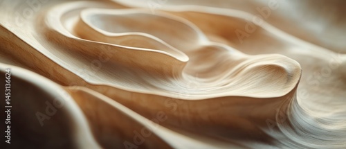 Wood carving displays smooth, wavy patterns with beige tones, suggesting elegant craftsmanship.