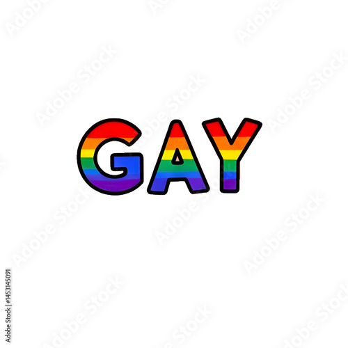 gay pride rainbow icon isolated on white background
